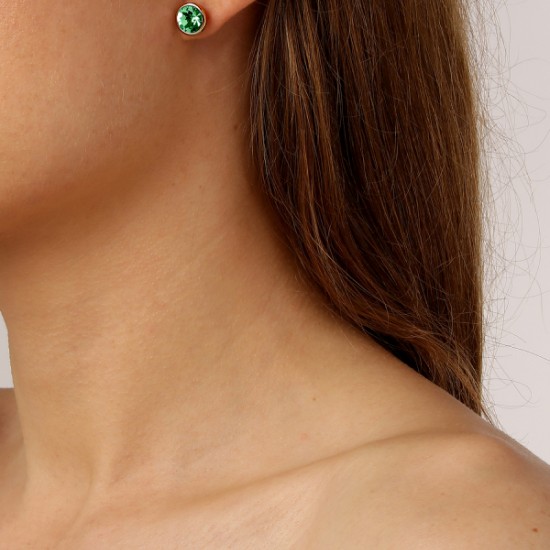 Серьги DIA SG LEAF GREEN