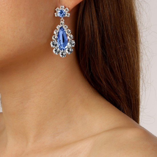 Серьги LUCIA SS LIGHT BLUE/CRYSTAL