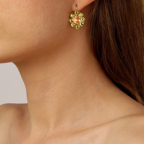 Серьги VALENTINA SG PEACH/GOLDEN