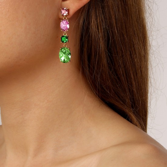Серьги CORNELIA SG ROSE/GREEN