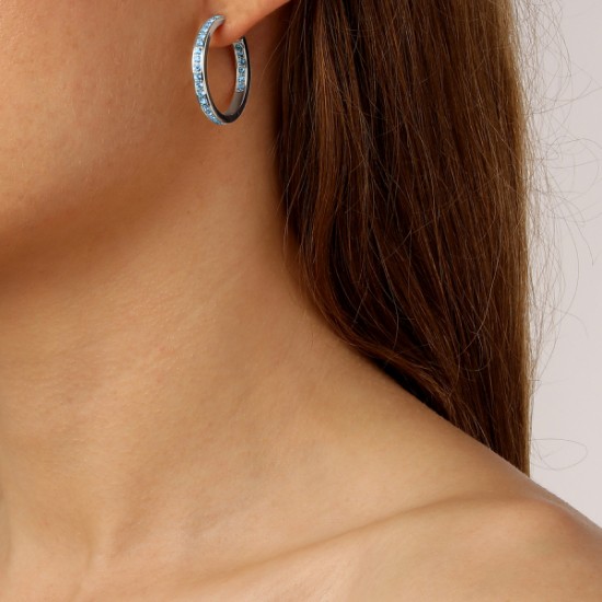 Серьги JUSTINA SS LIGHT BLUE