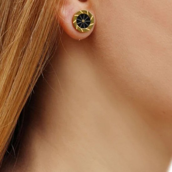 Серьги ROUND DOUBLE PLATING