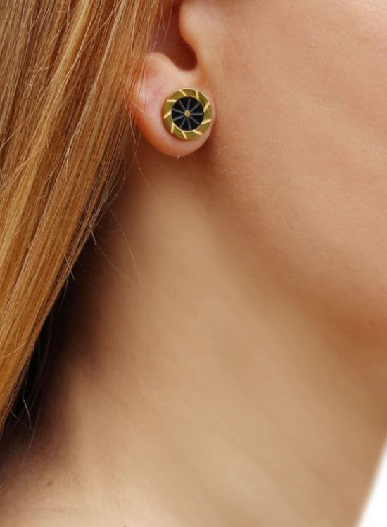 Серьги ROUND DOUBLE PLATING