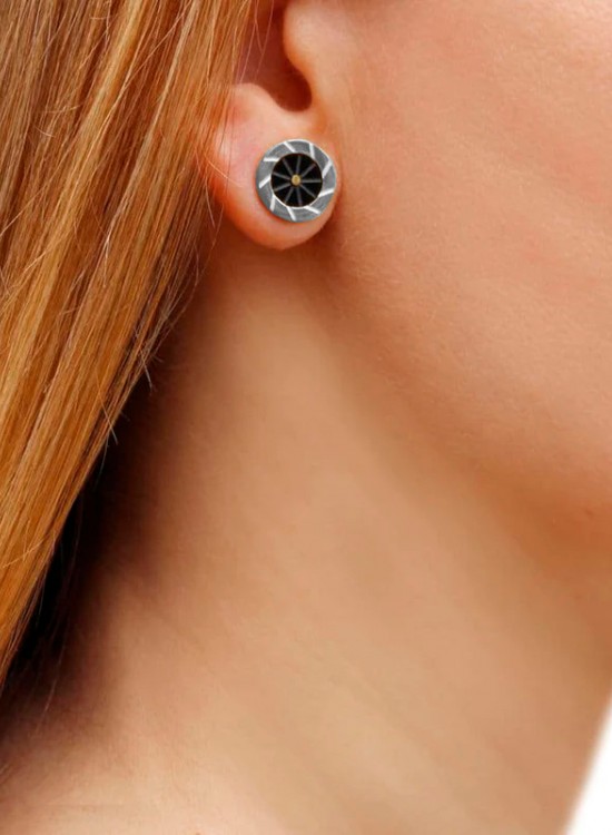 Серьги ROUND DOUBLE PLATING