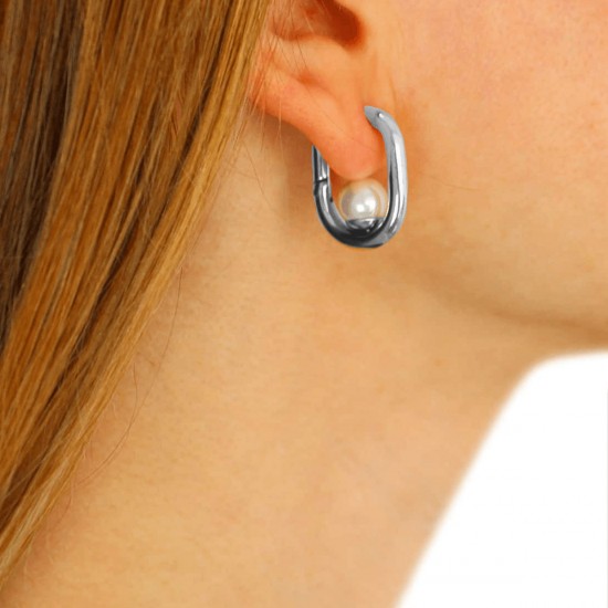 Серьги AROS ELEGANT DESIGN PEARL IN THE MIDDLE
