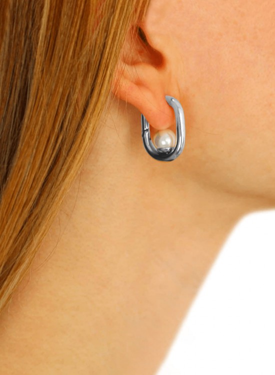 Серьги AROS ELEGANT DESIGN PEARL IN THE MIDDLE