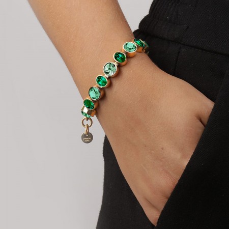 Браслет ELAINE SG EMERALD GREEN MIX
