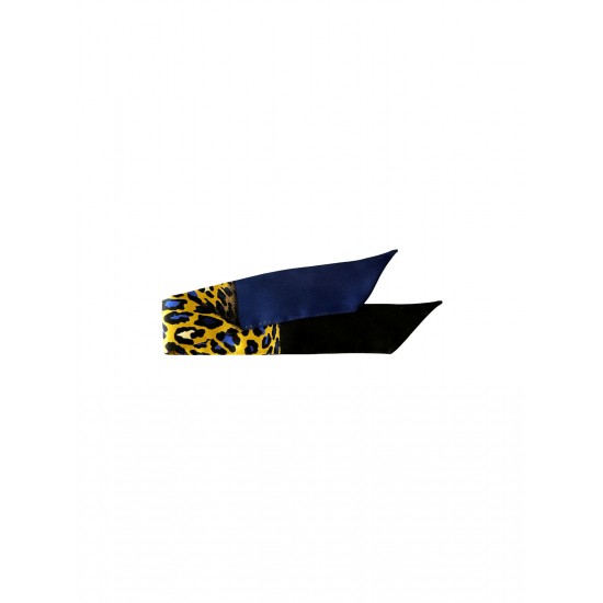 Лента 4 cm B4-LELEOPARD-Bleu_Jaune