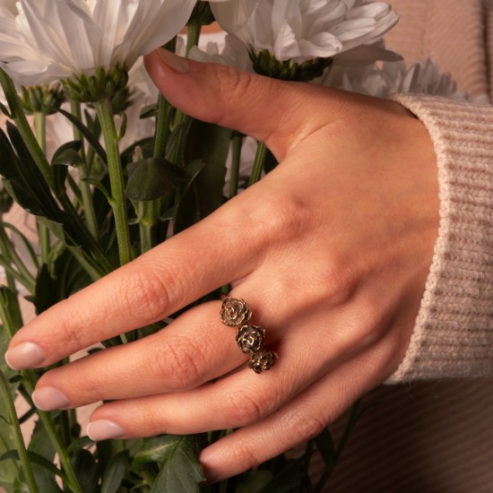 Кольцо Три розы