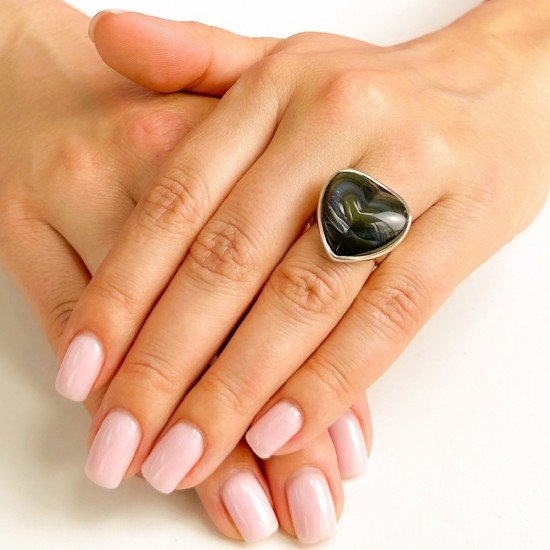 Кольцо Rainbow Obsidian