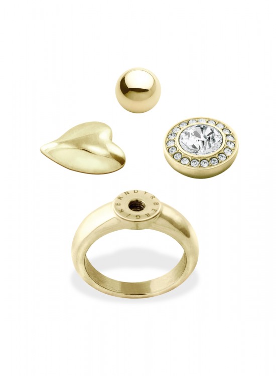 Набор: кольцо+3основания COMPLIMENTS RING SET GOLD