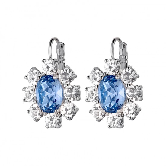 Серьги VALENTINA SS LIGHT BLUE/CRYSTAL