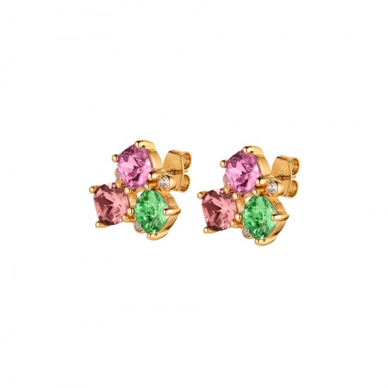 Серьги VIENA SG ROSE/GREEN