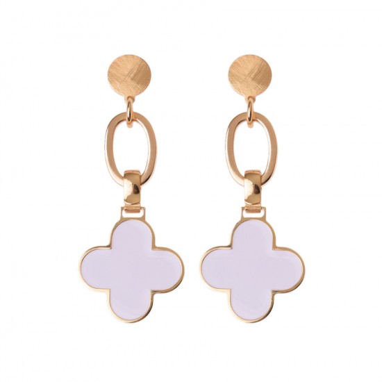 Серьги Four Leaf Clover Pendant