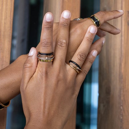 Кольцо FOUR PLATING AND THREE LAYERS