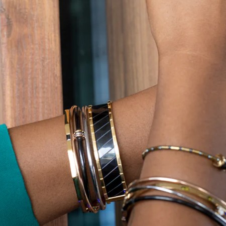 Браслет WIDE CLOSED BANGLE DOUBLE PLATING