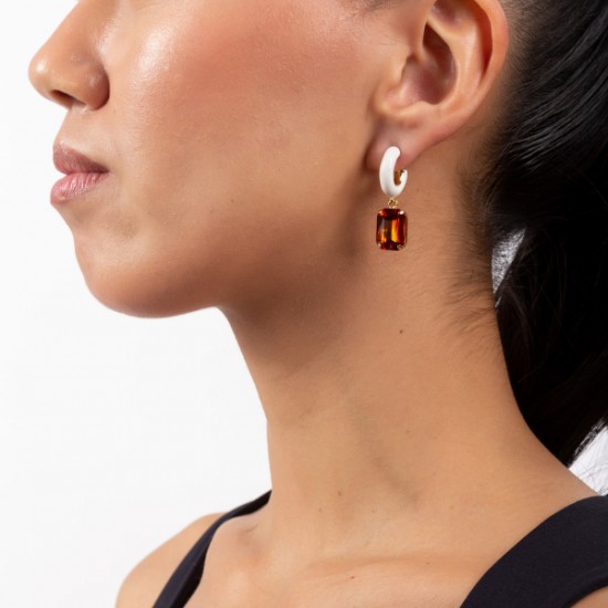 Серьги Sugar Crystal Hoop Earrings