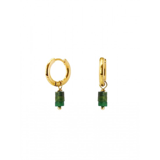 Серьги AROS SIMPLE NATURAL STONE BEADS