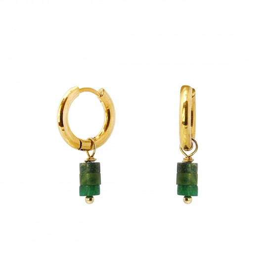 Серьги AROS SIMPLE NATURAL STONE BEADS