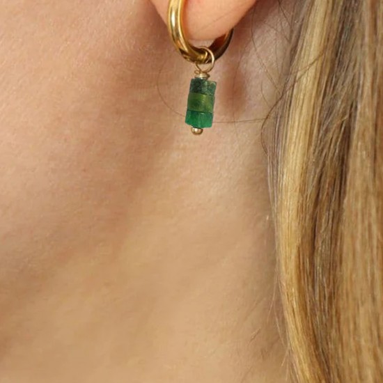 Серьги AROS SIMPLE NATURAL STONE BEADS