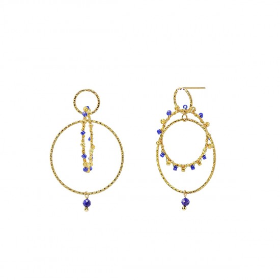 Серьги AROS 3 LAYERS MIYUKI BEADS AND STEEL BEADS