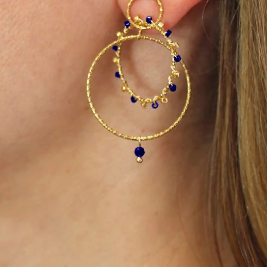 Серьги AROS 3 LAYERS MIYUKI BEADS AND STEEL BEADS