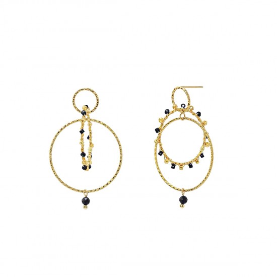 Серьги AROS 3 LAYERS MIYUKI BEADS AND STEEL BEADS