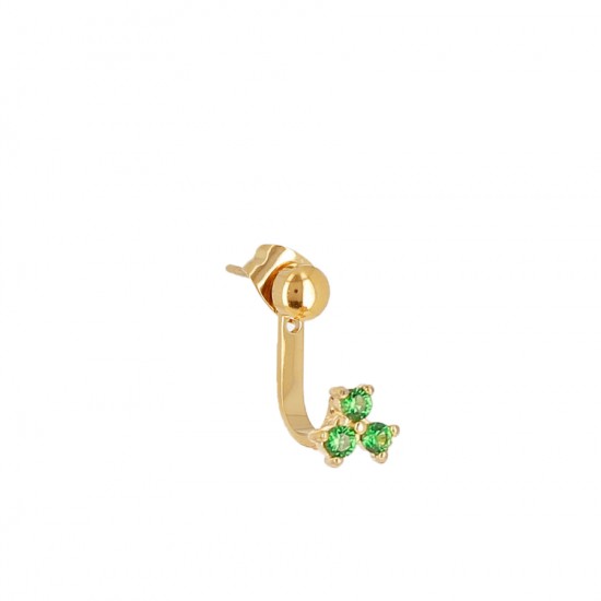 Серьга-пирсинг SLA22050-01GRN