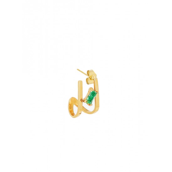 Серьга-пирсинг SLA22053-01GRN