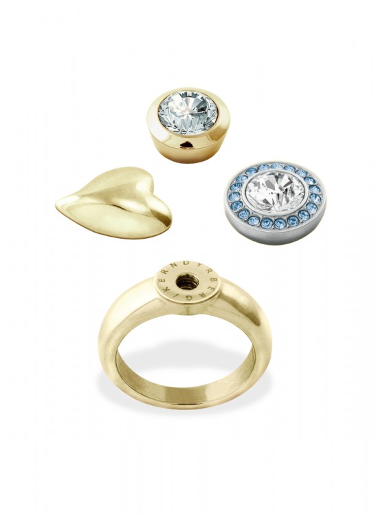 Набор: кольцо+3основания COMPLIMENTS RING SET GOLD