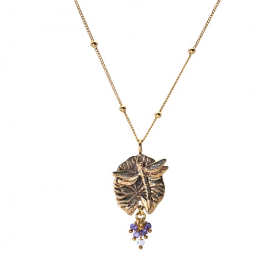 Ожерелье Водяная лилия и стрекоза