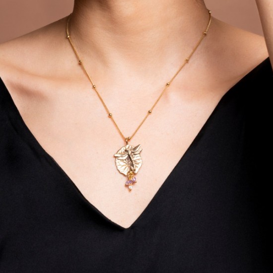 Ожерелье Водяная лилия и стрекоза