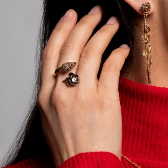 Кольцо Пион и ежик